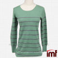 Stripe Green Cashmere Knit Sweater